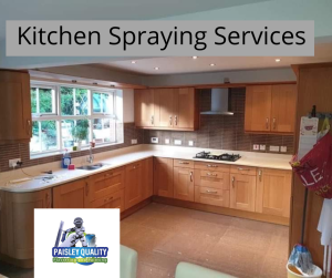 kitchen spray plastering paisley